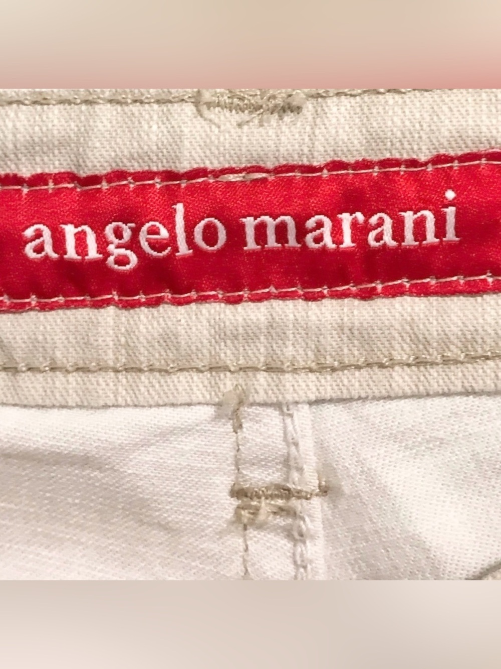 Angelo Marani Italy White Crystal Embellished Stretch Jeans Designer Denim Sz 8 - Picture 14 of 16
